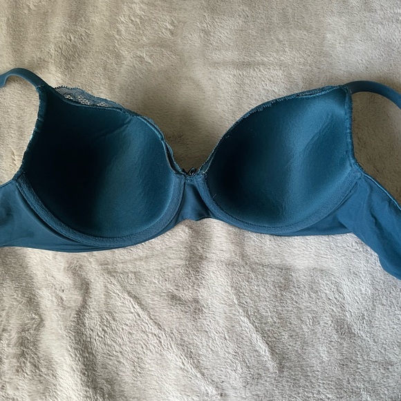 Elegant Blue Lace Bra - Picture 3 of 4